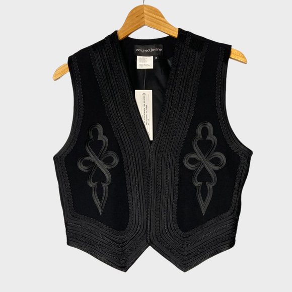 Andrea Jovine Jackets & Blazers - NWT Andrea Jovine Whimsigothic Black Vest
